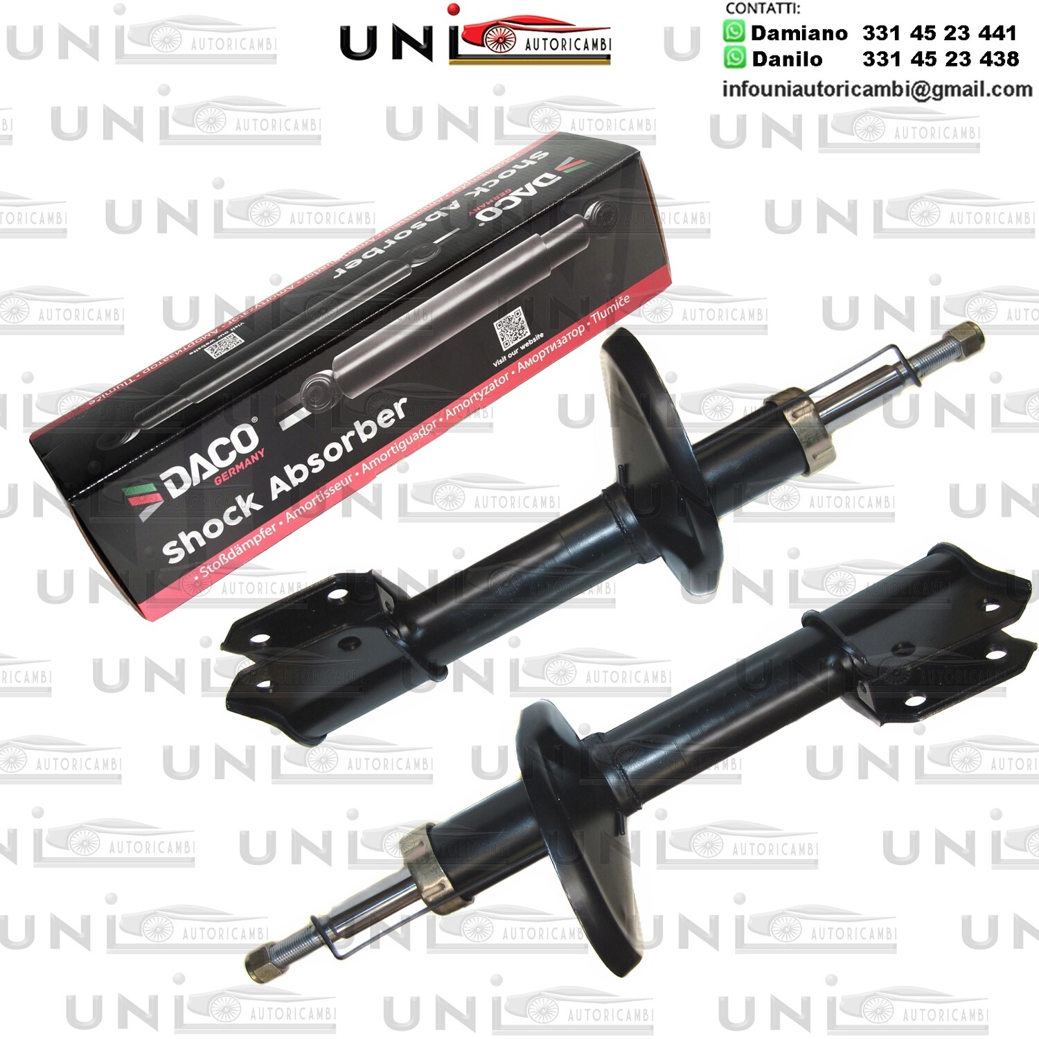 2X Ammortizzatore Anteriore Rinforzati a Gas DACI LOGAN / SANDERO LADA LARGUS RENAULT LOGAN l  TONDAR