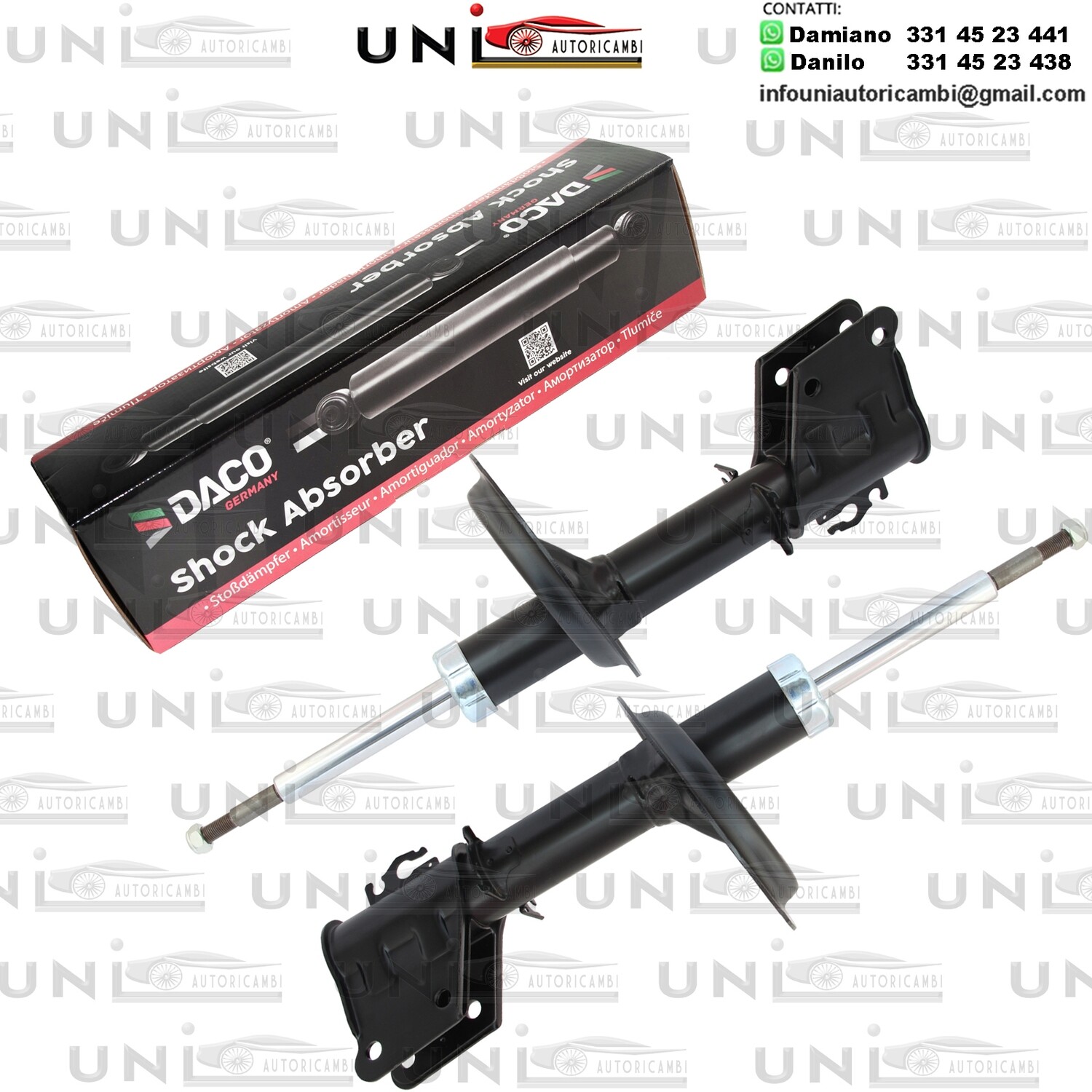 2X Ammortizzatore Anteriore RinforzatI a Gas FIAT DOBLO