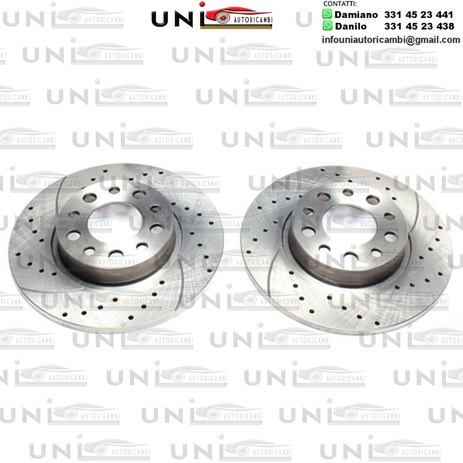2X Dischi Sportivi Posteriori Alfa Romeo 159/SW / Brera / Giulietta / Sider / Fiat 500X / Jeep Renegade