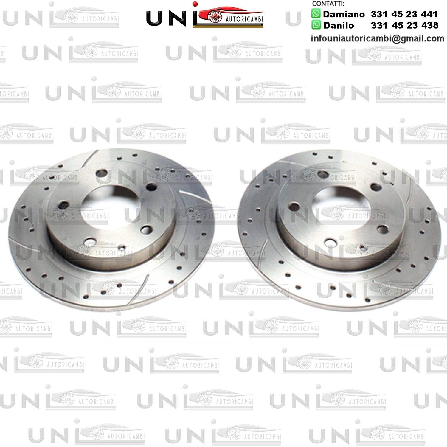 2X Dischi Sportivi Posteriori Baffati Forati Mazda 323 F V