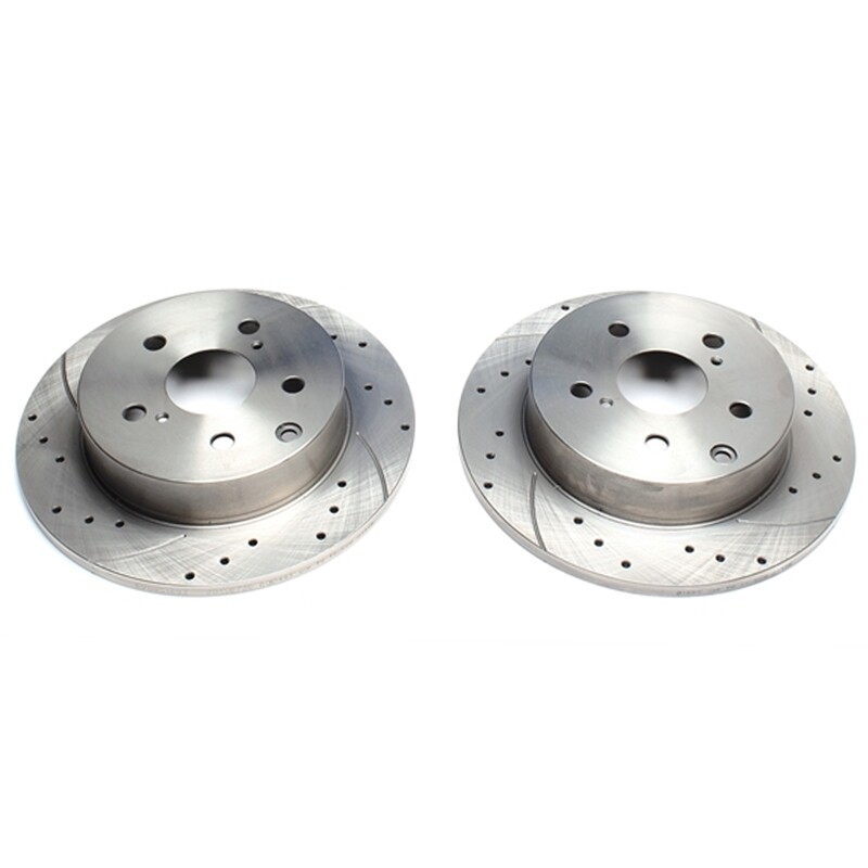 2X Dischi Sportivi Posteriori Baffati Forati Toyota RAV 4 III+IV