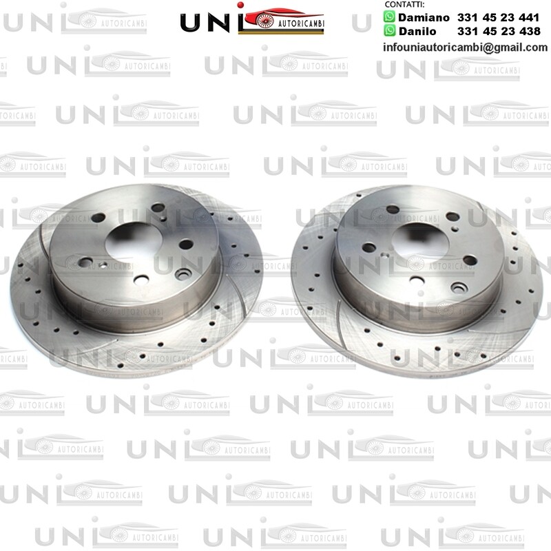 2X Dischi Sportivi Posteriori Baffati Forati Toyota RAV 4 III+IV