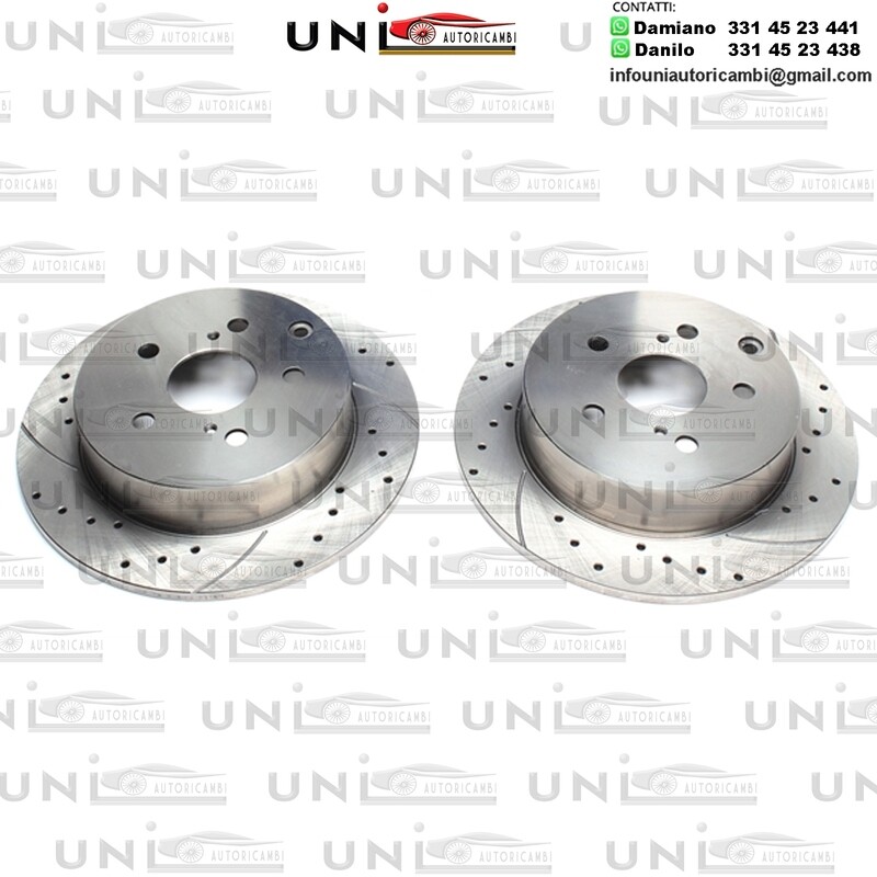 2X Dischi Sportivi Posteriori Baffati Forati Toyota Corolla Verso