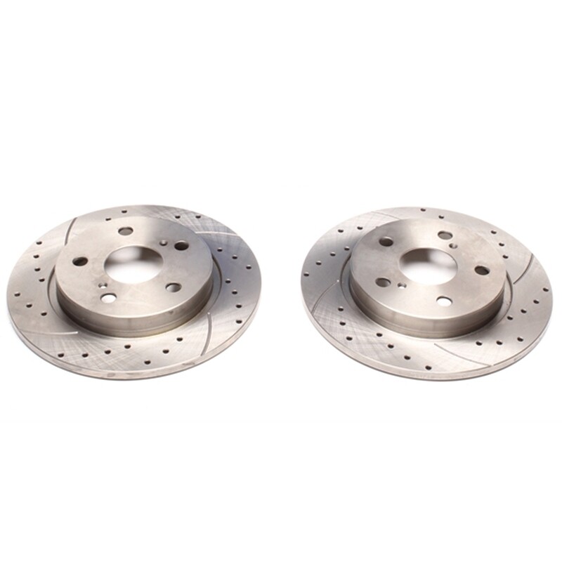 2X Dischi Sportivi Posteriori Baffati Forati Toyota Auris/ Corolla