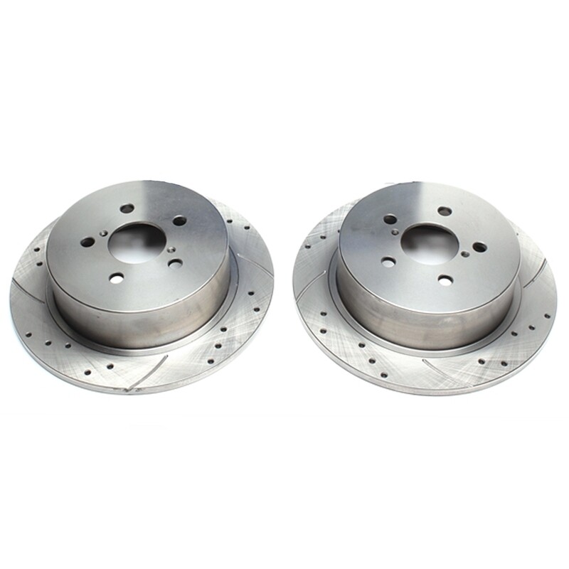 2X Dischi Sportivi Posteriori Baffati Forati Subaru Legacy IV/Station Wagon IV / Outback
