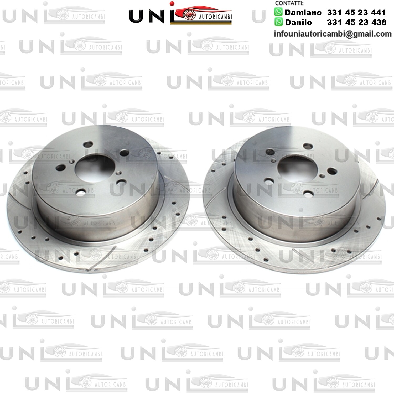 2X Dischi Sportivi Posteriori Baffati Forati Subaru Legacy IV/Station Wagon IV / Outback
