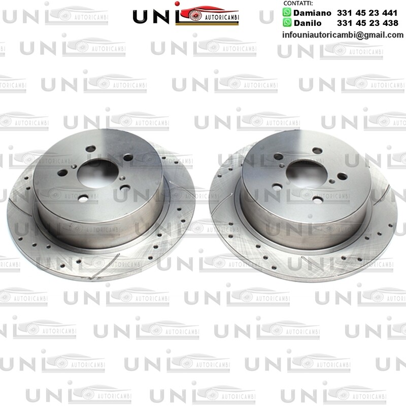 2X Dischi Sportivi Posteriori Baffati Forati Subaru Legacy IV/Station Wagon IV / Outback