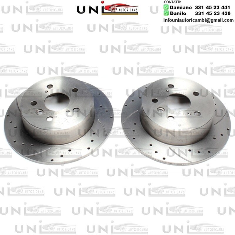 2X Dischi Sportivi Posteriori Baffati Forati Toyota Camry XV3/XV4
