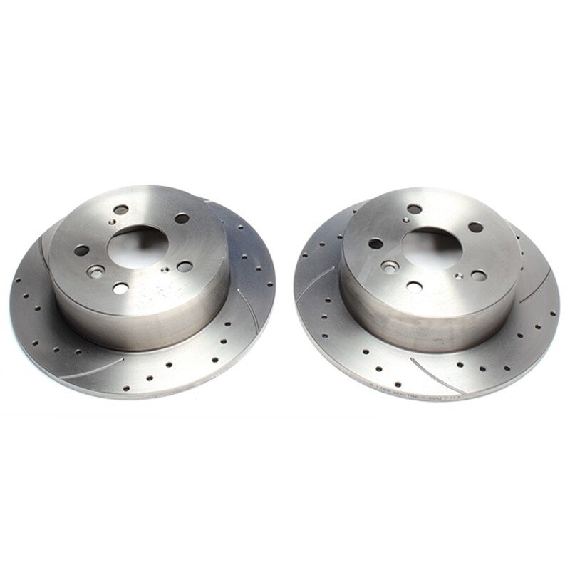 2X Dischi Sportivi Posteriori Baffati Forati Toyota Camry XV3/XV4