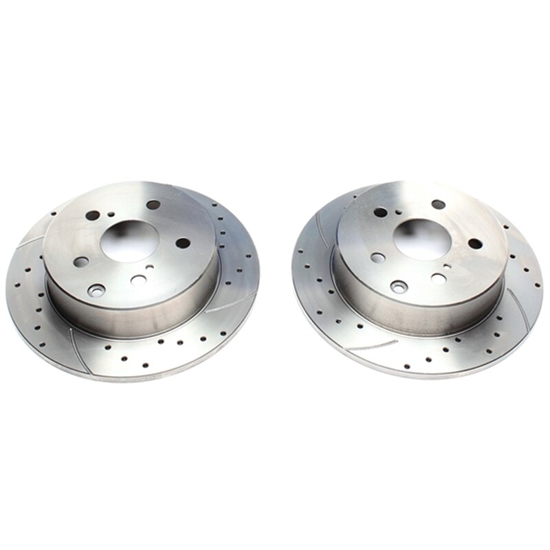 2X Dischi Sportivi Posteriori Baffati Forati Toyota Avensis T25