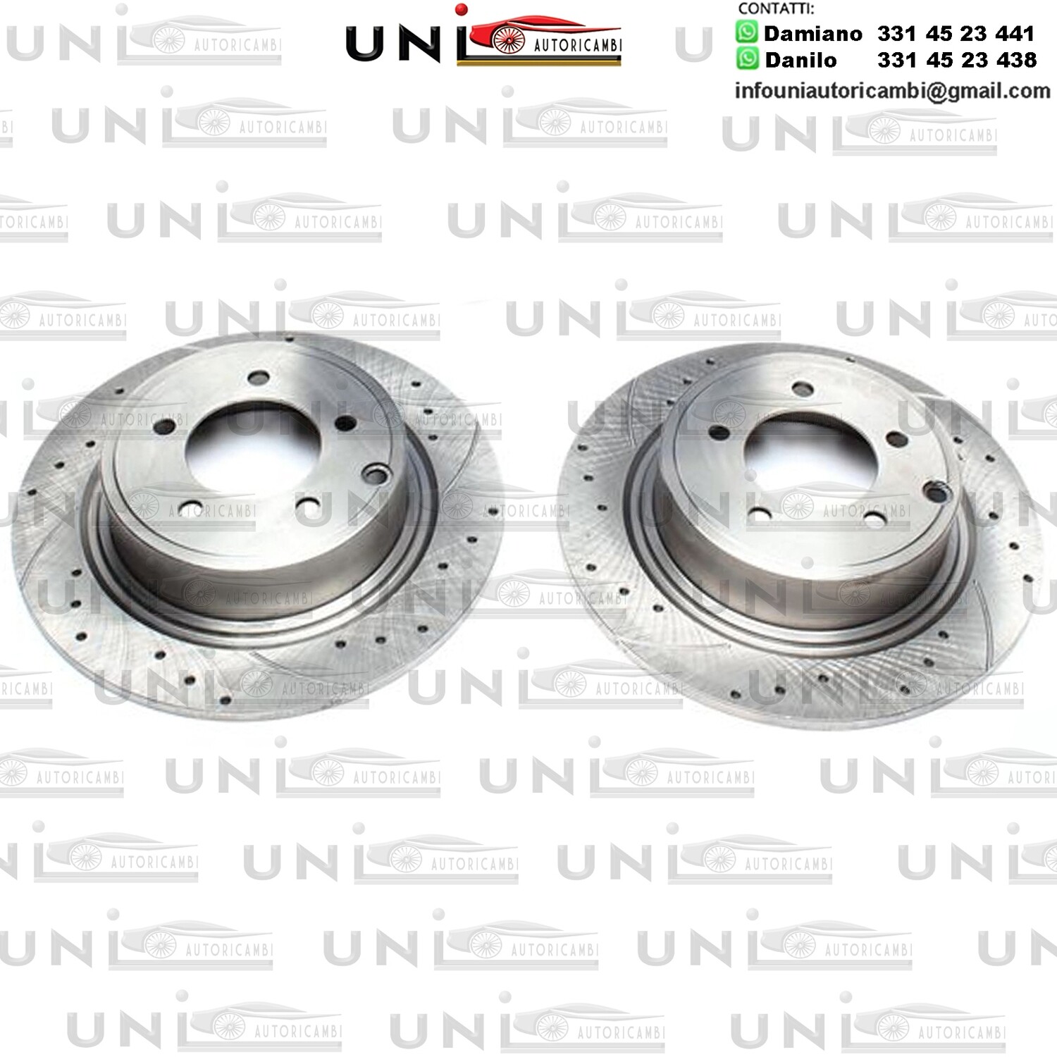 2X Dischi Sportivi Posteriori Chrysler Sebring Cabriolet / Jeep Compass / Patriot / Lancia Flavia Cabriolet