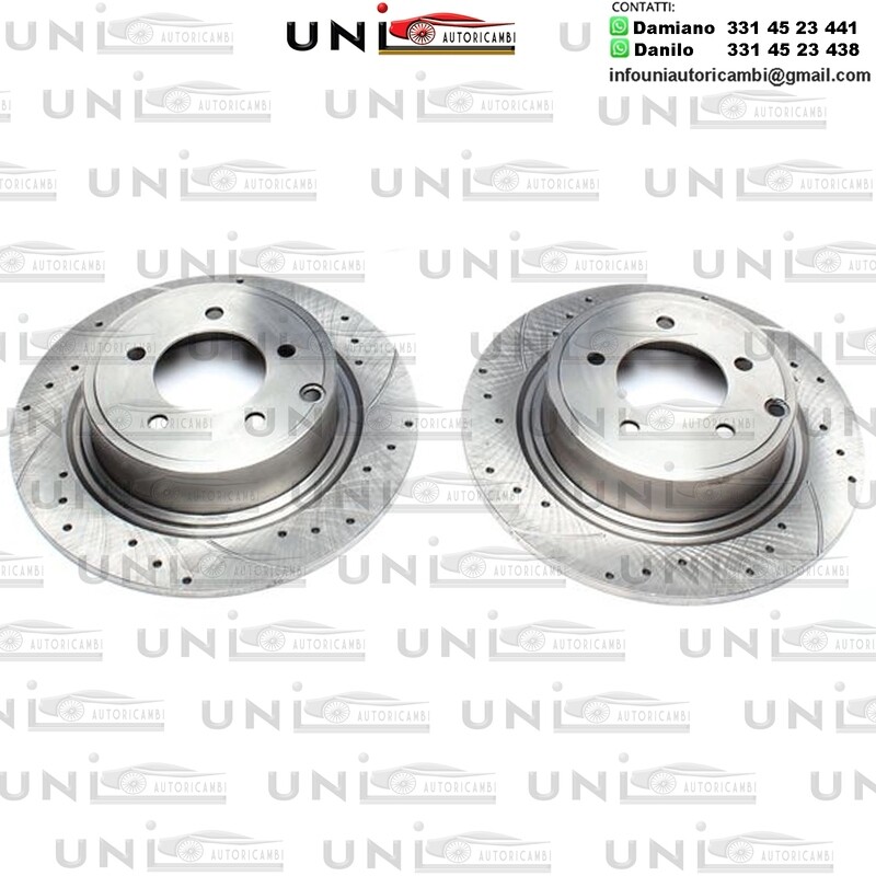 2X Dischi Sportivi Posteriori Chrysler Sebring Cabriolet / Jeep Compass / Patriot / Lancia Flavia Cabriolet