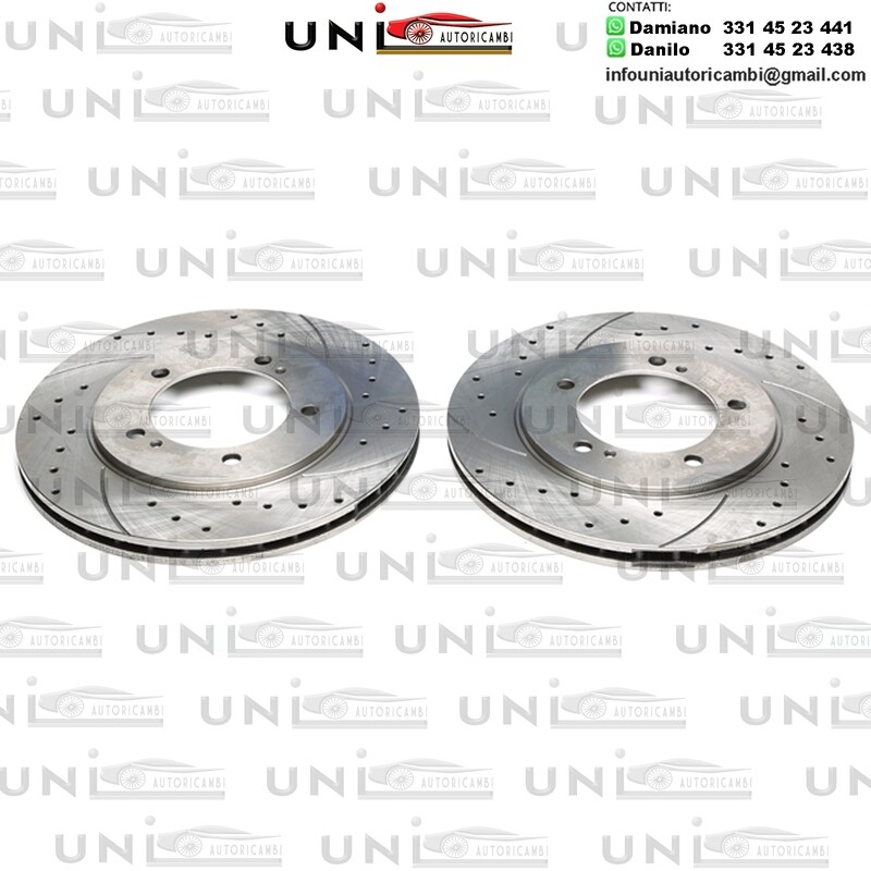 2X Dischi Sportivi Autoventilati Anteriori Baffati Forati Suzuki Grand Vitara I