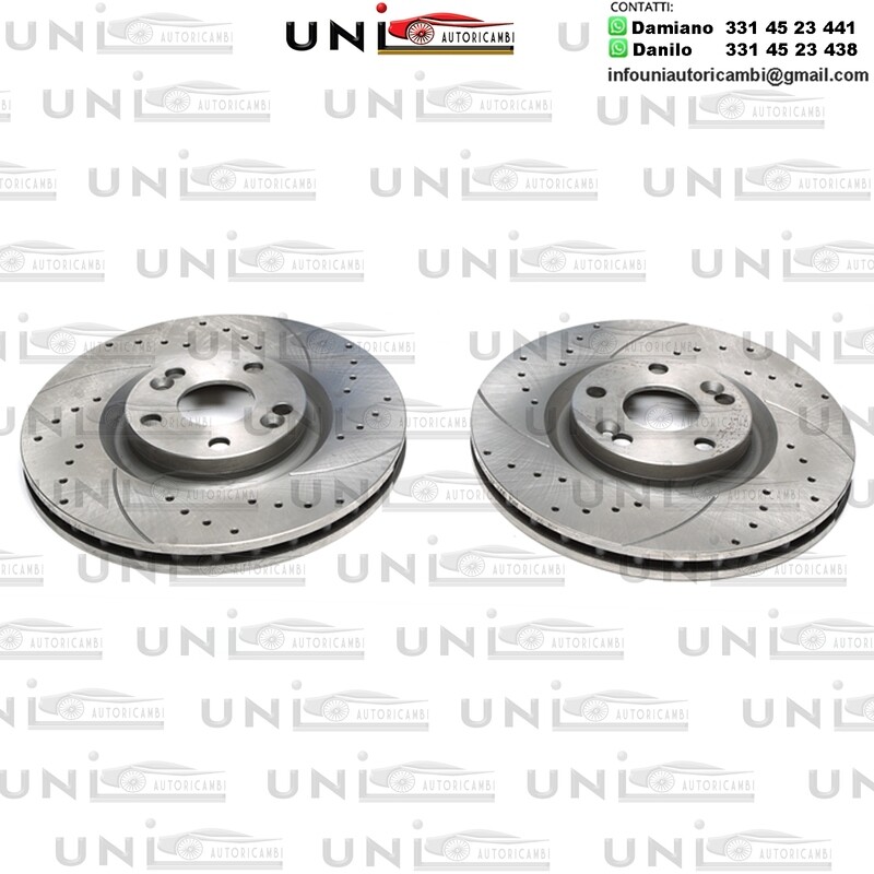 2X Dischi Sportivi Autoventilati Anteriori Baffati Forati Renault Espace III / Avantime