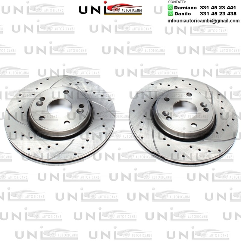 2X Dischi Sportivi Autoventilati Anteriori Baffati Forati Renault Laguna II / Laguna II Grandtour
