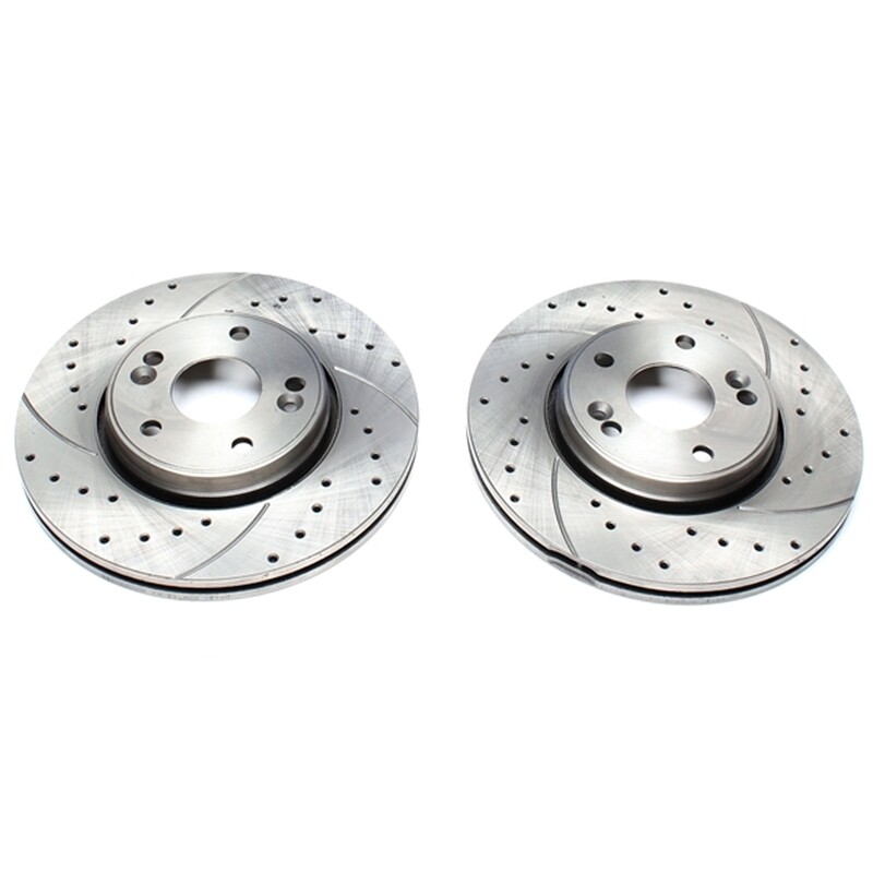 2X Dischi Sportivi Autoventilati Anteriori Baffati Forati Renault Laguna II / Laguna II Grandtour