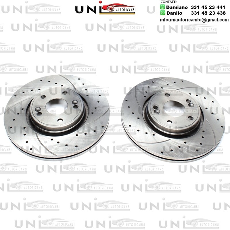 2X Dischi Sportivi Autoventilati Anteriori Baffati Forati Renault Laguna II / Laguna II Grandtour