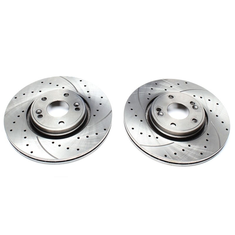 2X Dischi Sportivi Autoventilati Anteriori Baffati Forati Renault Laguna II / Laguna II Grandtour