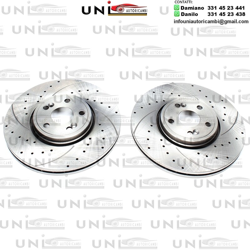 2X Dischi Sportivi Autoventilati Anteriori Baffati Forati Renault Espace IV / Vel Satis