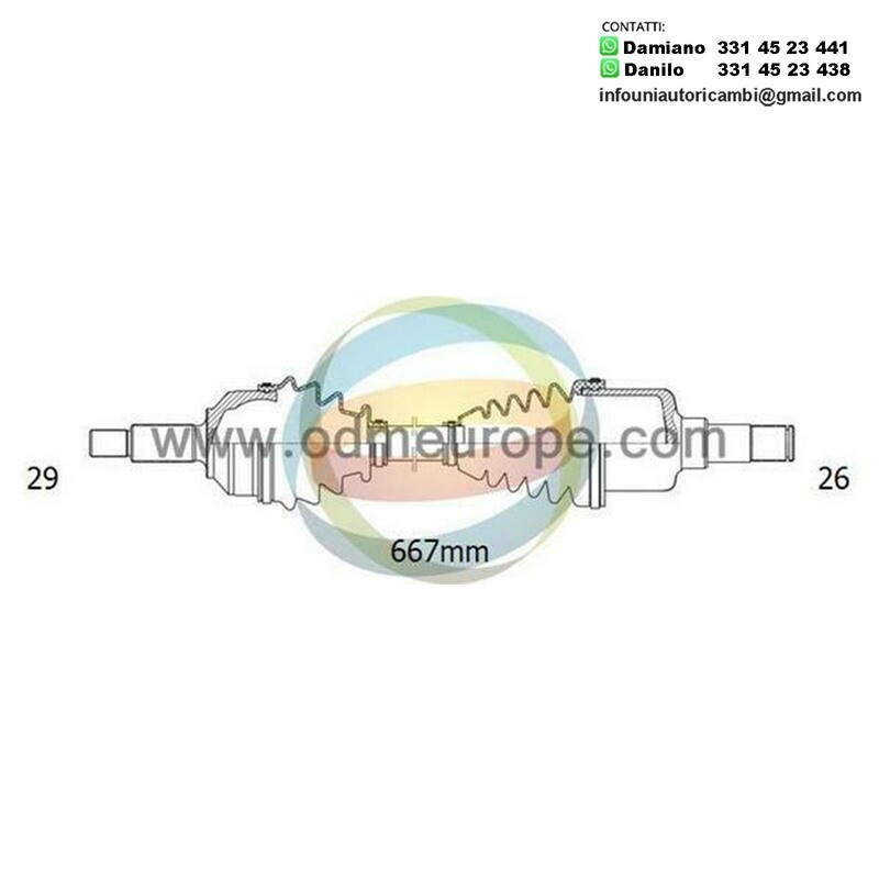 SEMIASSE/ALBERO MOTORE CAMBIO MANUALE ANTERIORE SINISTRO Nissan	NV200 da 2010 a 2020