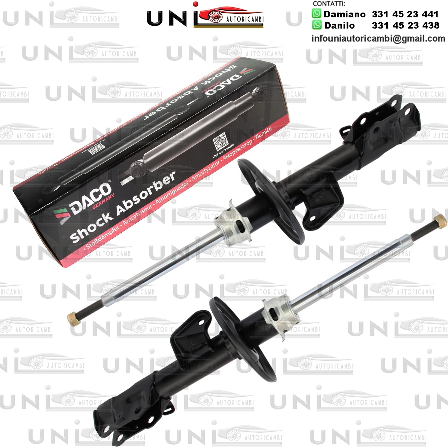 2 Ammortizzatore Anteriore Rinforzati a Gas HONDA JAZZ ll