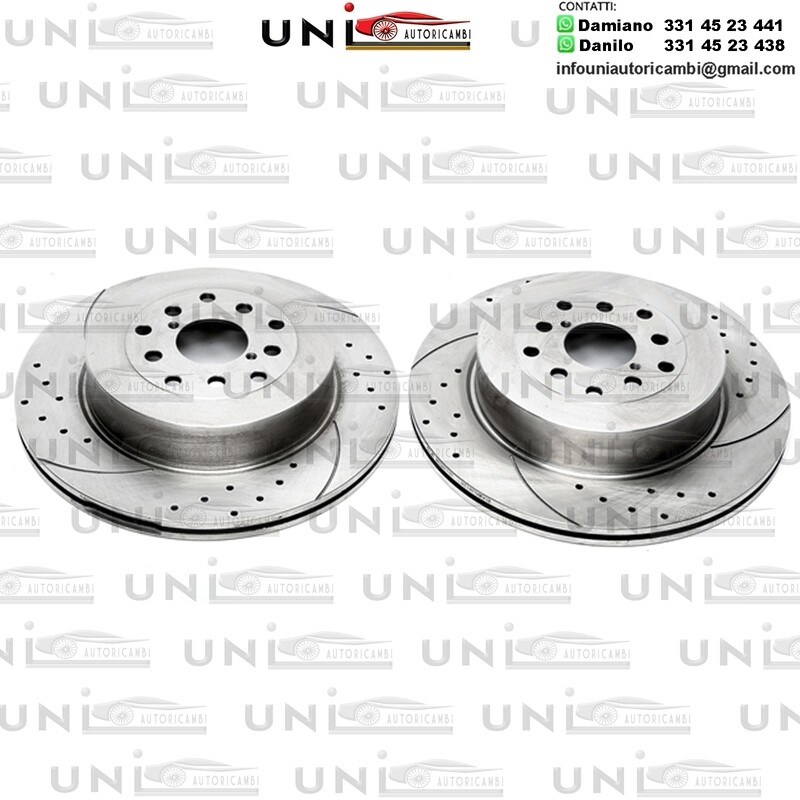 2X Dischi Sportivi Autoventilati Posteriori Baffati Forati Subaru Impreza Stufenheck (GD)