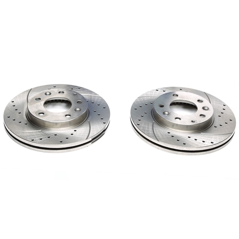 2X Dischi Sportivi Autoventilati Anteriori Baffati Forati Mazda 323F VI / 323S VI / 626 V SW / Mazda 6 / Mazda 6 Hatchback / Premacy