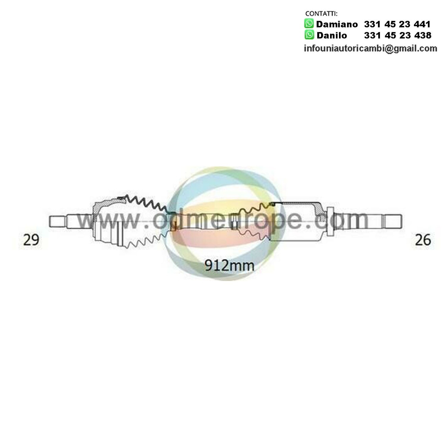 SEMIASSE/ALBERO MOTORE CAMBIO MANUALE ANTERIORE DESTRO Nissan NV200 da 2010 a 2020