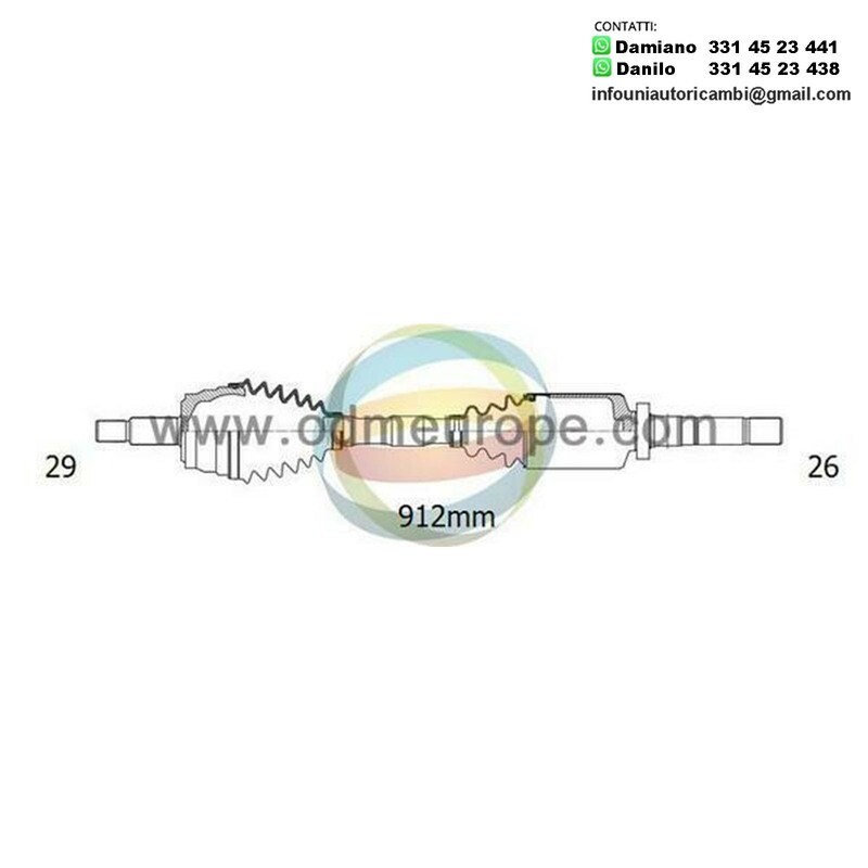 SEMIASSE/ALBERO MOTORE CAMBIO MANUALE ANTERIORE DESTRO Nissan NV200 da 2010 a 2020