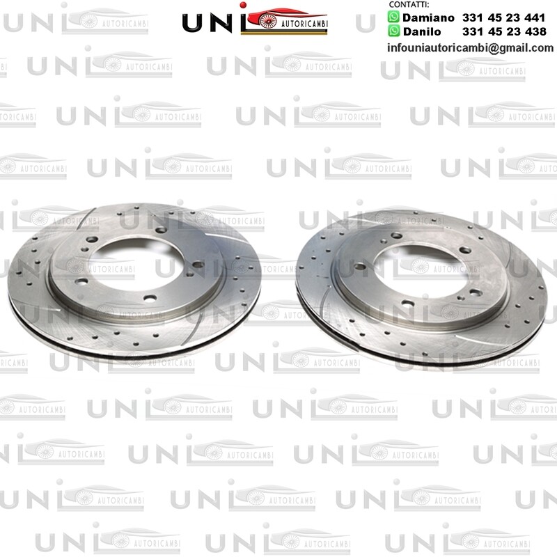 2X Dischi Sportivi Autoventilati Anteriori Baffati Forati Suzuki Grand Vitara I / Grand Vitara I Cabriolet
