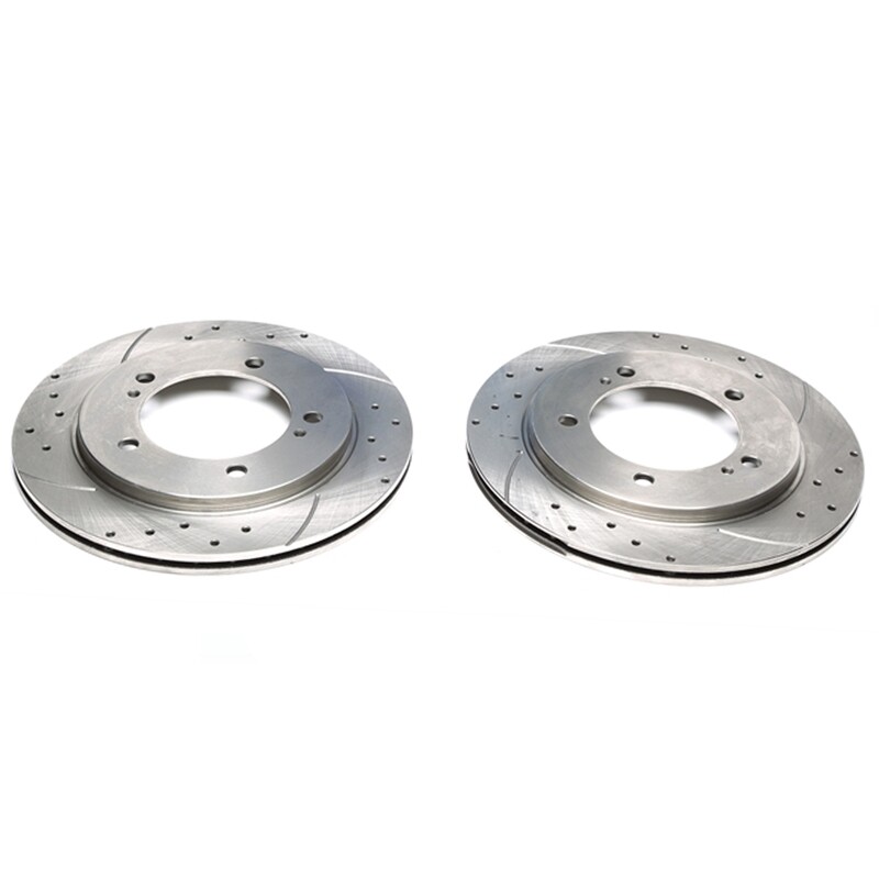 2X Dischi Sportivi Autoventilati Anteriori Baffati Forati Suzuki Grand Vitara I / Grand Vitara I Cabriolet