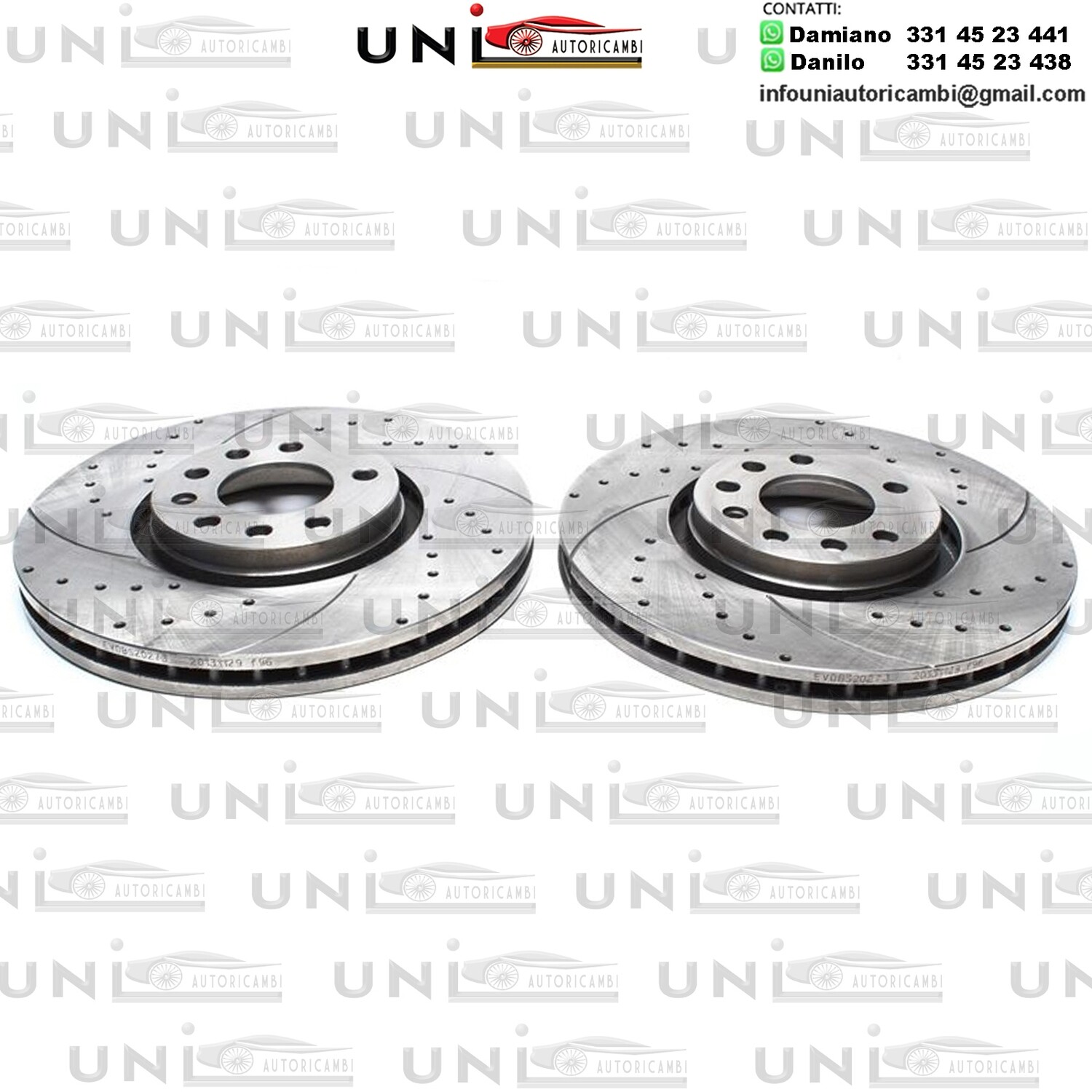 2X Dischi Sportivi Anteriori Baffati Forati Opel Signum / Vectra C / Saab 9-3