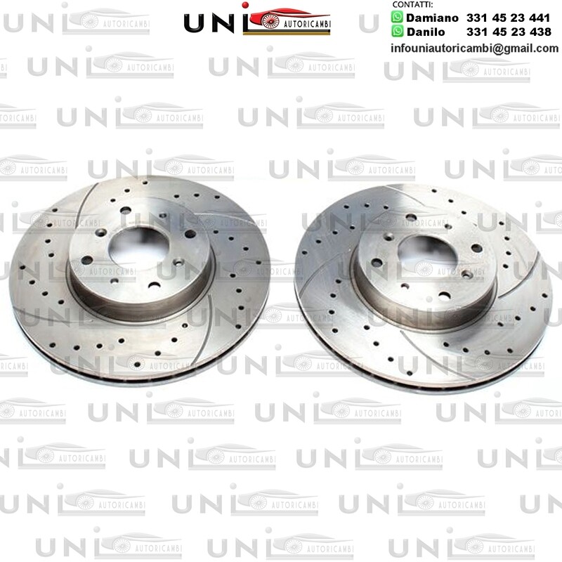 2X Dischi Sportivi Anteriori Baffati Forati Honda Legend / Rover 800 Hatchback / 800 / 800 Coupe