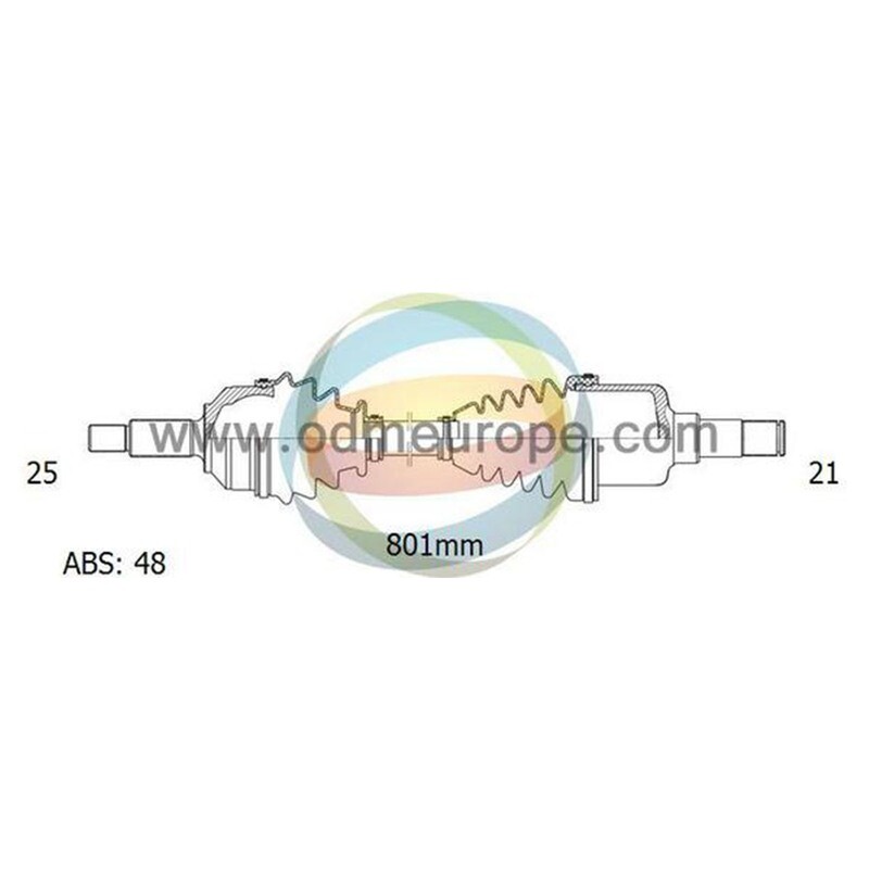SEMIASSE/ALBERO MOTORE CAMBIO AUTOMATICO/MANUALE ASSALE POSTERIORE SX/DX PER: NISSAN QASHQAI / QASHQAI +2 I (J10, NJ10, JJ10E) DAL 2006 - / RENAULT KOLEOS I (HY_) DAL 2008 -
