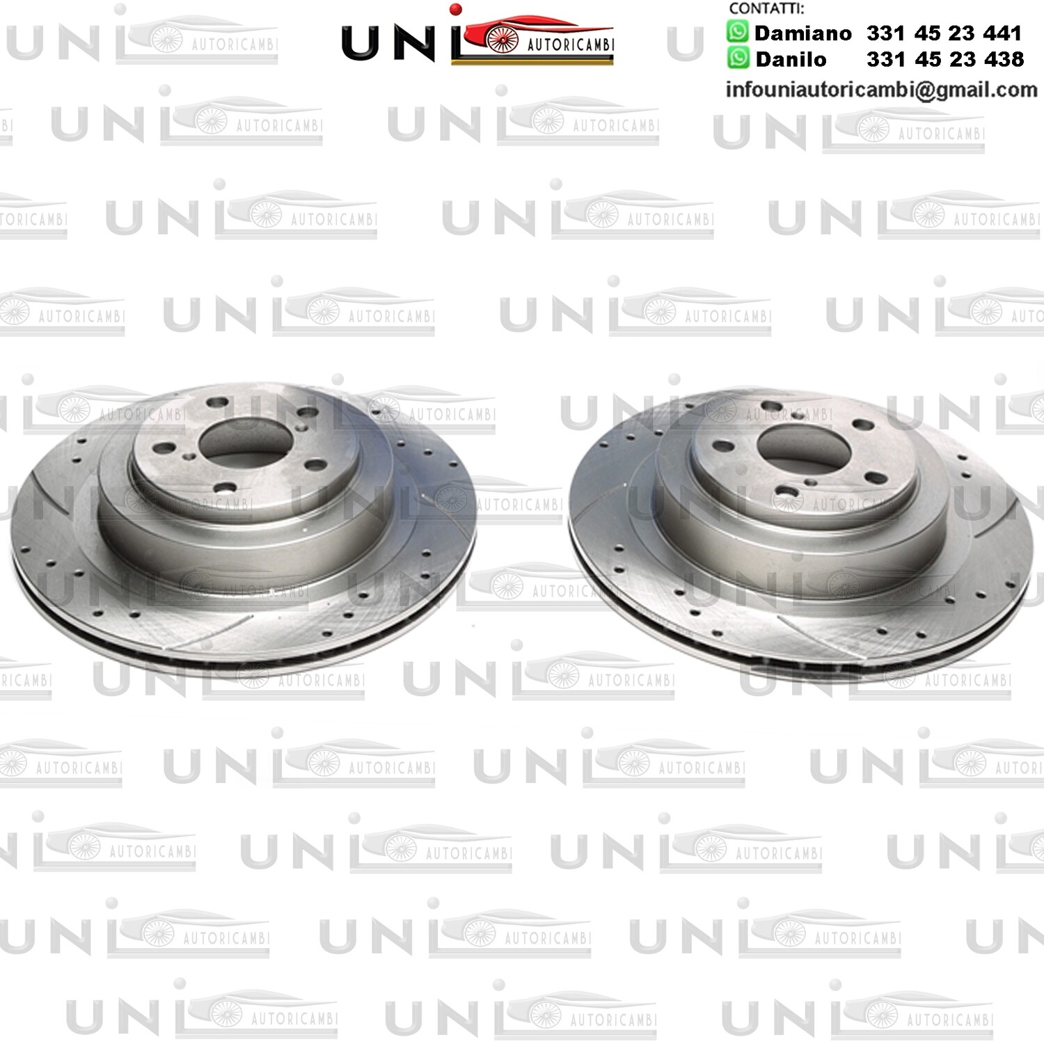 2X Dischi Sportivi Autoventilati Posteriori Baffati Forati Subaru Impreza Stufenheck (GD) / Impreza Schrägheck / Impreza SW (GG) / Legacy IV / Legacy IV SW / Outback