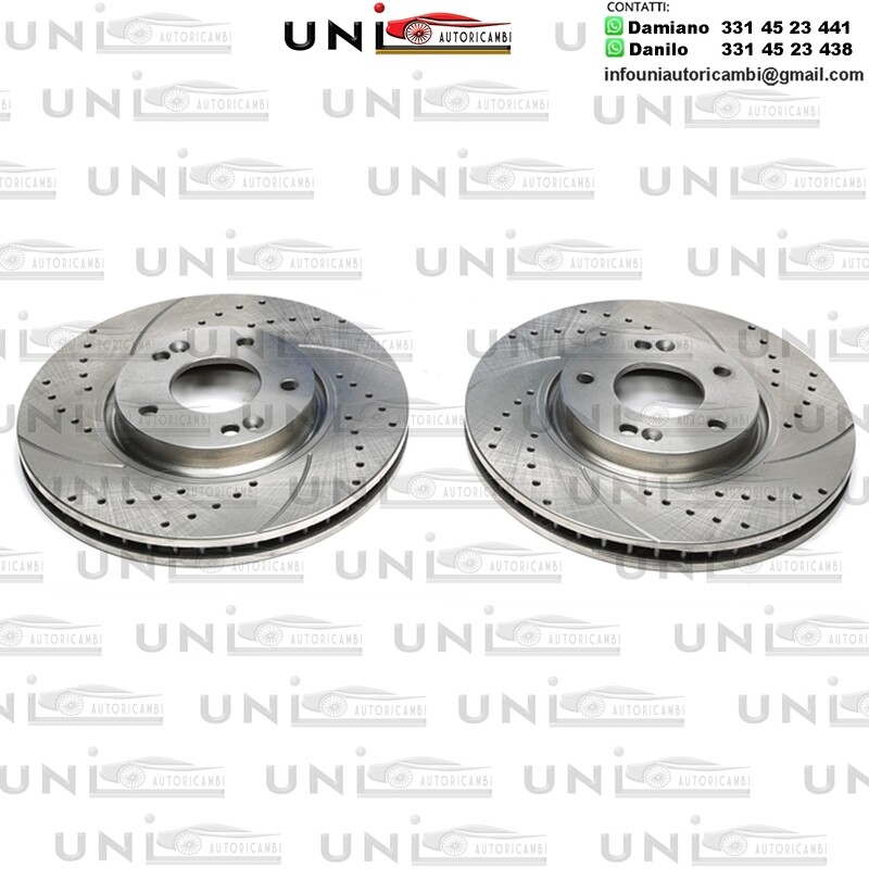 2X Dischi Sportivi Anteriori Hyundai iX35 / i40 / i40 CW / Sonata V / Tucson / Kia Carens V / Optima / Sportage