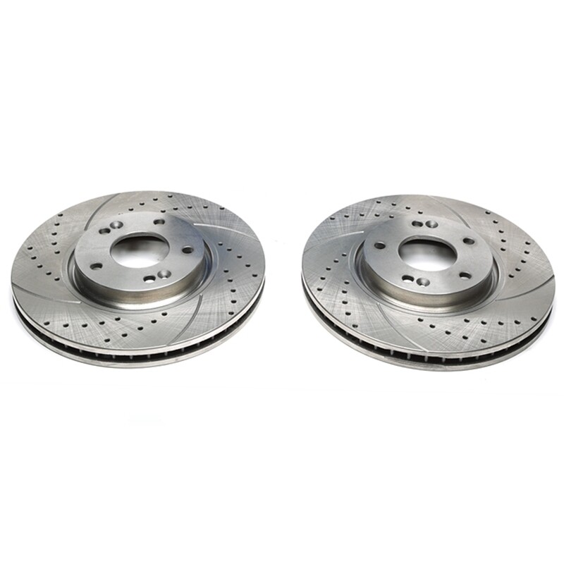 2X Dischi Sportivi Anteriori Hyundai iX35 / i40 / i40 CW / Sonata V / Tucson / Kia Carens V / Optima / Sportage