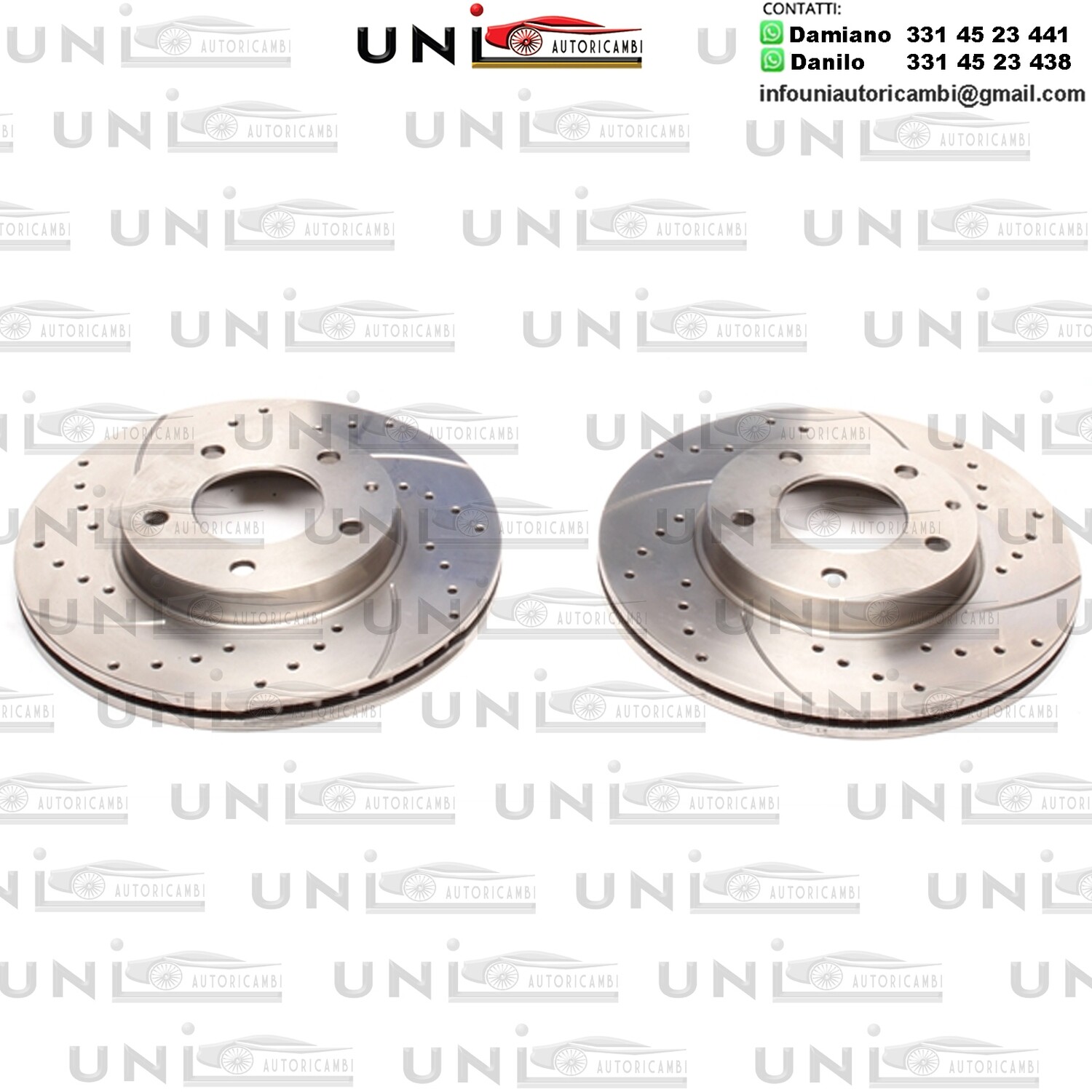 2X Dischi Sportivi Autoventilati Anteriori Baffati Forati Mazda 323F-V (BA)