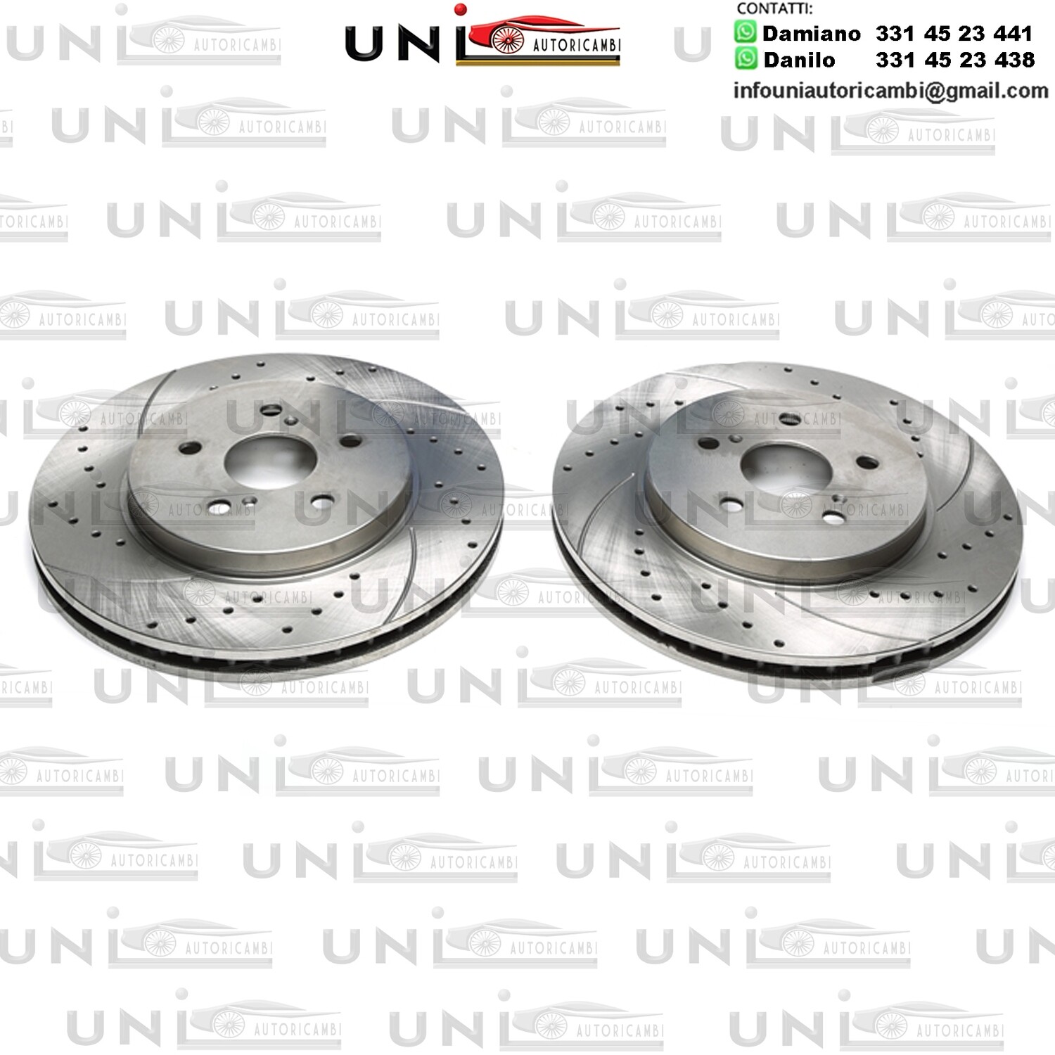 2X Dischi Sportivi Anteriori Autoventilati Baffati Forati Lexus RX