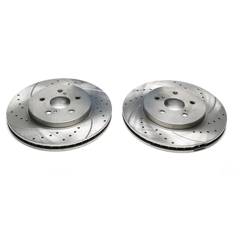 2X Dischi Sportivi Anteriori Autoventilati Baffati Forati Lexus RX