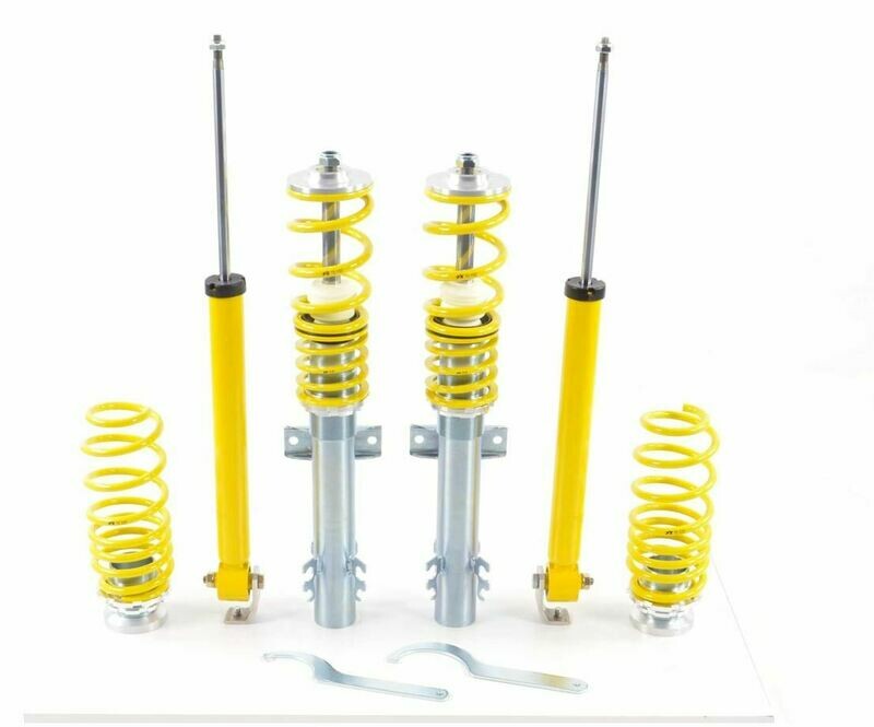 1x Assetto a Ghiera Regolabile 4 Ammortizzatori Sportivi VW Polo V 6R dal 2009-