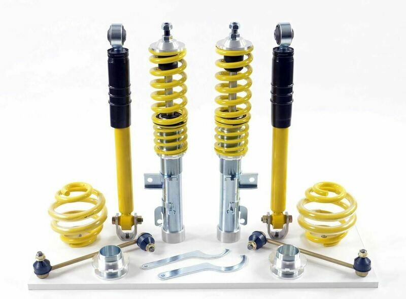 1x Assetto a Ghiera Regolabile 4 Ammortizzatori VW Polo 9N dal 2001-2005