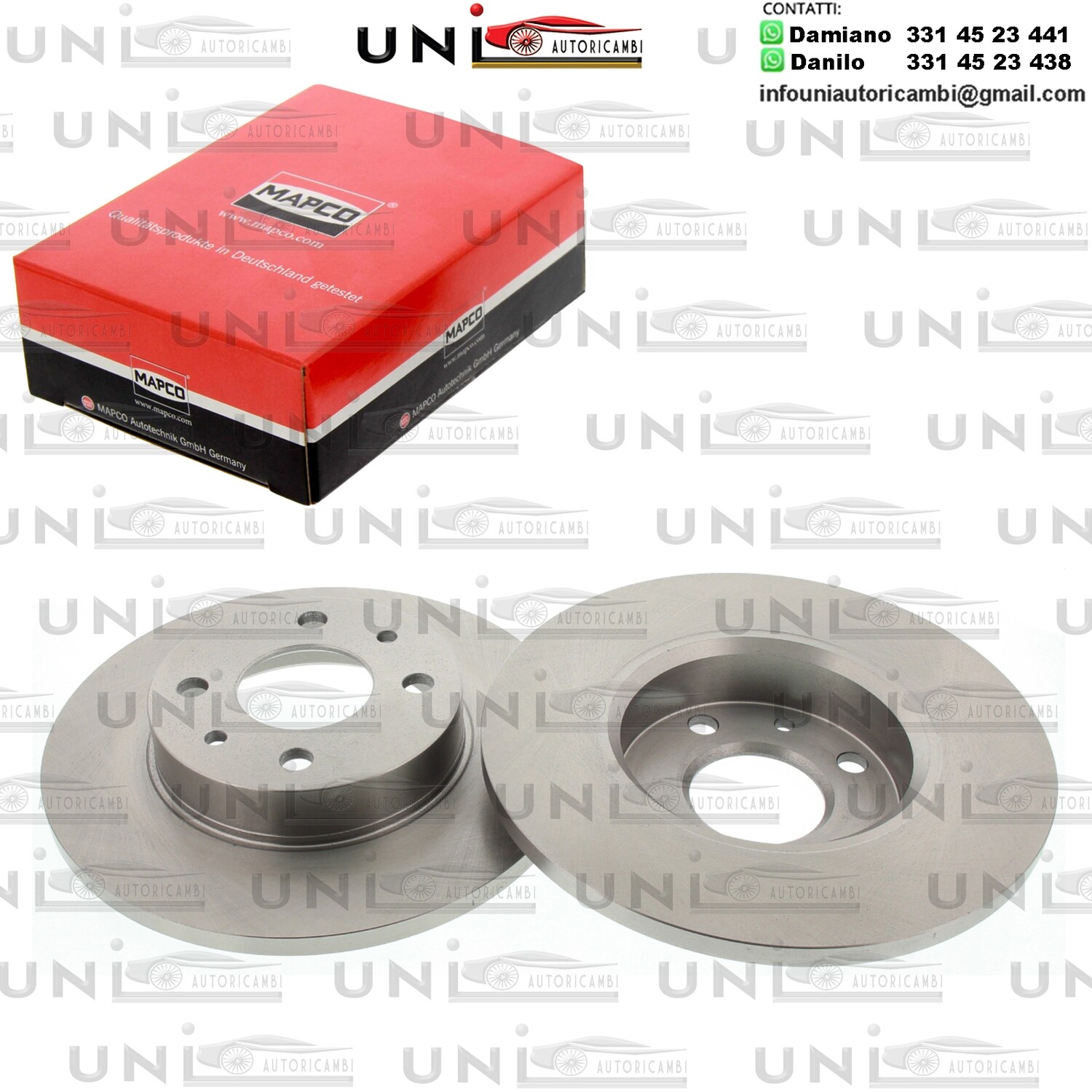 2 Dischi freno ANTERIORI ABARTH 500 / ALFA ROMEO 155 / FIAT 500 / 500 C / BARCHETTA / BRAVO I / CAMPAGNOLA / CINQUECENTO / COUPE / MAREA / PANDA / PANDA CLASSIC / PUNTO / SEICENTO / 600 / TEMPRA