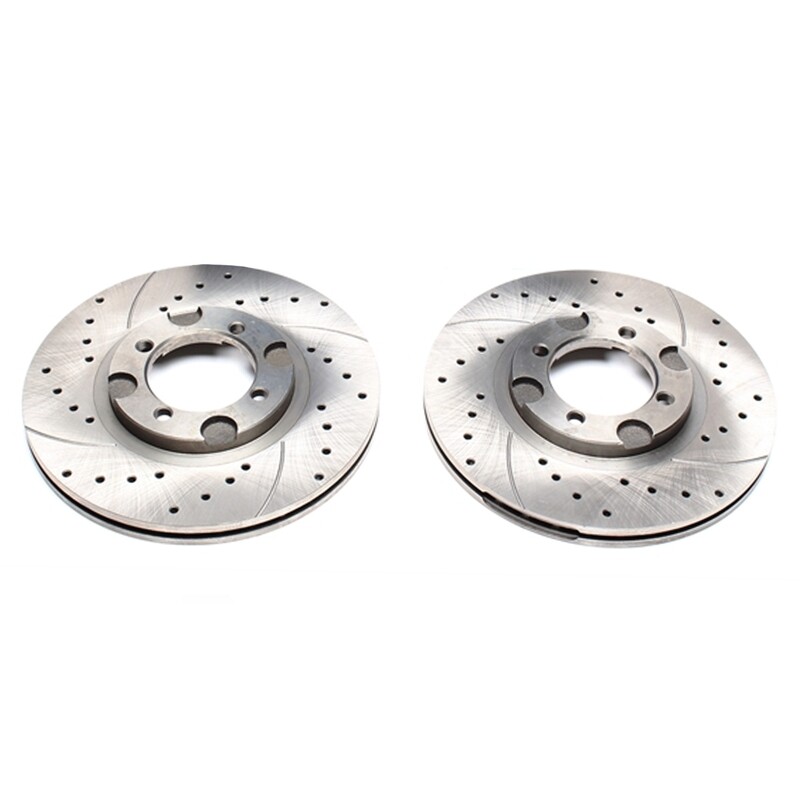 2X Dischi Sportivi Autoventilati Anteriori Baffati Forati Mazda 626 II Hatchback / 626 II