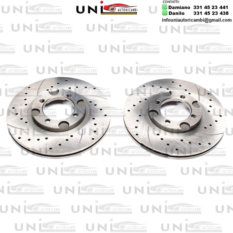 2X Dischi Sportivi Autoventilati Anteriori Baffati Forati Mazda 626 II Hatchback / 626 II