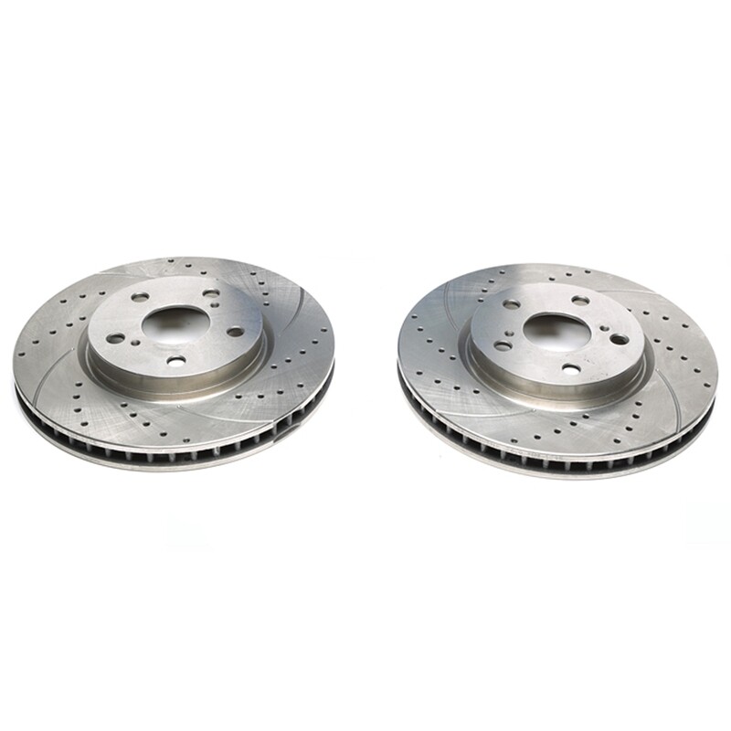 2X Dischi Sportivi Autoventilati Anteriori Baffati Forati Lexus IS II / Lexus IS III / Lexus IS Cabrio