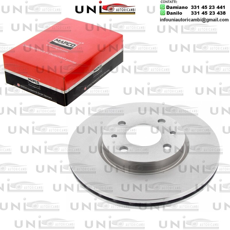 Disco freno ANTERIORE ALFA ROMEO MITO / CHRYSLER YPSILON / CITROËN NEMO / FIAT 500 / C / 500L / BRAVO II / DOBLO / MPV / FIORINO / IDEA / LINEA / PANDA / VAN / PUNTO / QUBO / STILO  / LANCIA DEDRA