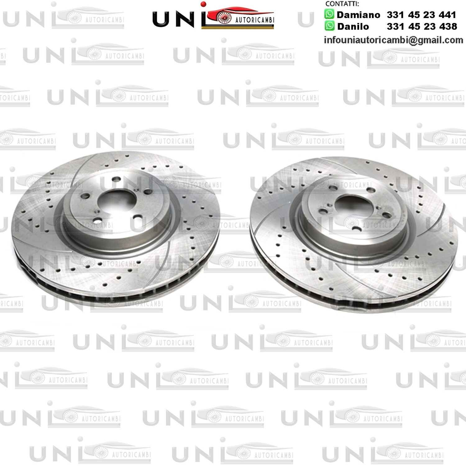 2X Dischi Sportivi Autoventilati Anteriori Baffati Forati Subaru Forester / Legacy IV+V / Outback