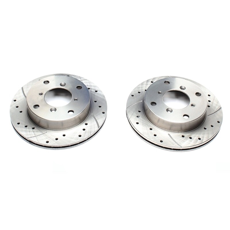 2X Dischi Sportivi Autoventilati Anteriori Baffati Forati Subaru Justy II / Suzuki Alto / Swift I / Swift II Schrägheck / Swift II Stufenheck