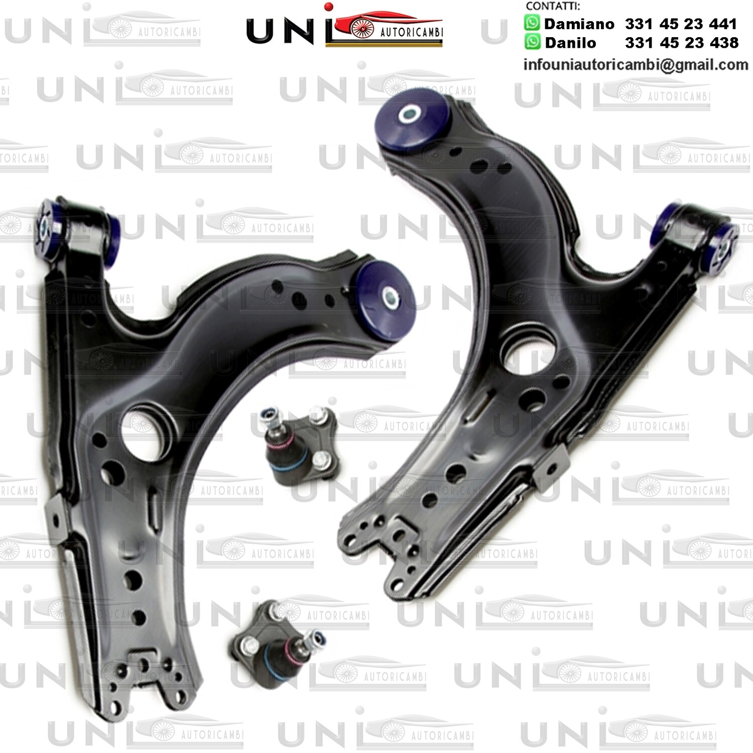 4 bracci Anteriori Rinforzati in Poliuretano TA-Technix con boccole in PU VW Golf IV AUDI A3 / SEAT LEON / TOLEDO II / SKODA OCTAVIA I / VW BORA